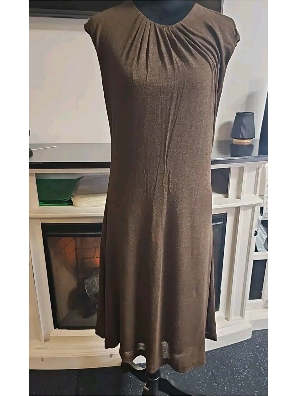 Ralph Lauren Sport Brown Cap-Sleeve Midi Dress